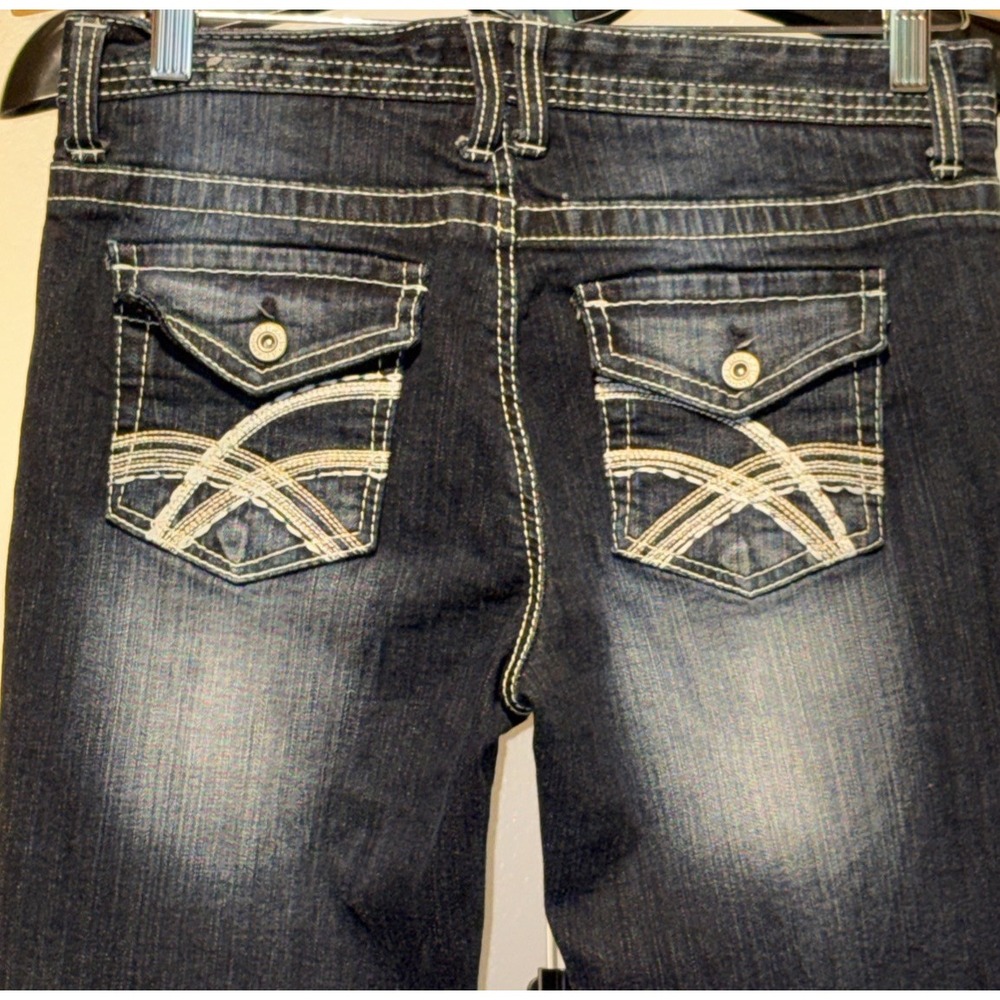 Premiere by rue21 Women's Dark Wash Bootcut Jeans Size 5/6Long  Stretch